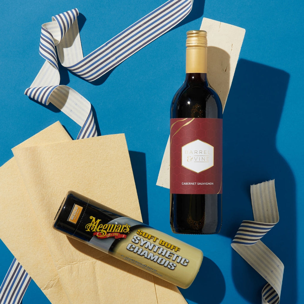 Car Chamois &amp; Red Wine Gift