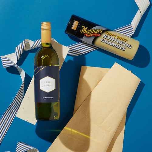 Car Chamois &amp; White Wine Gift