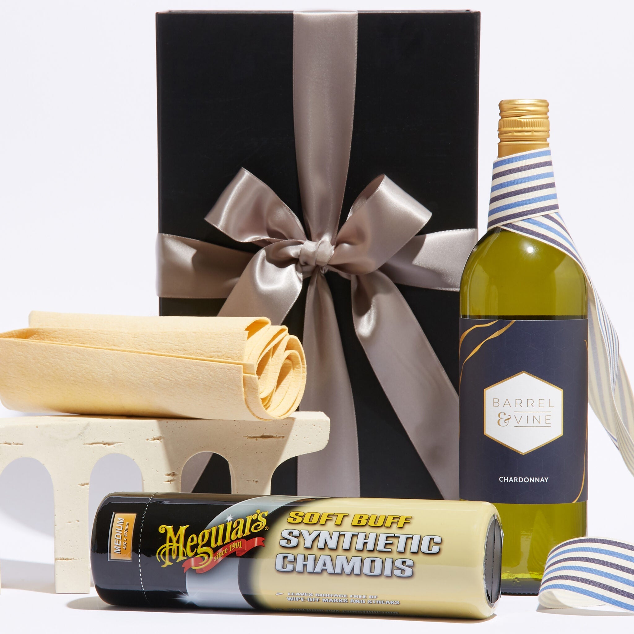 Car Chamois &amp; White Wine Gift