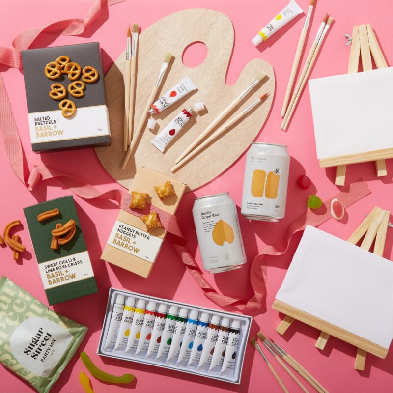 No Booze Paint & Sip Gift Box