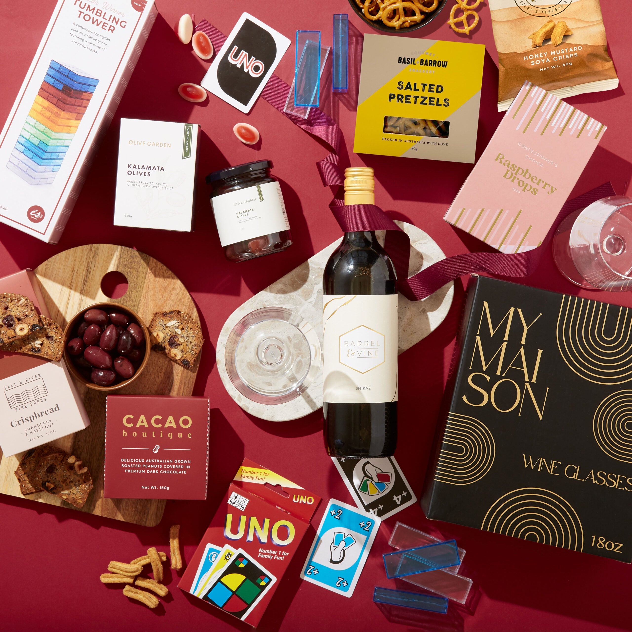 Red Wine & Game Night In Hamper