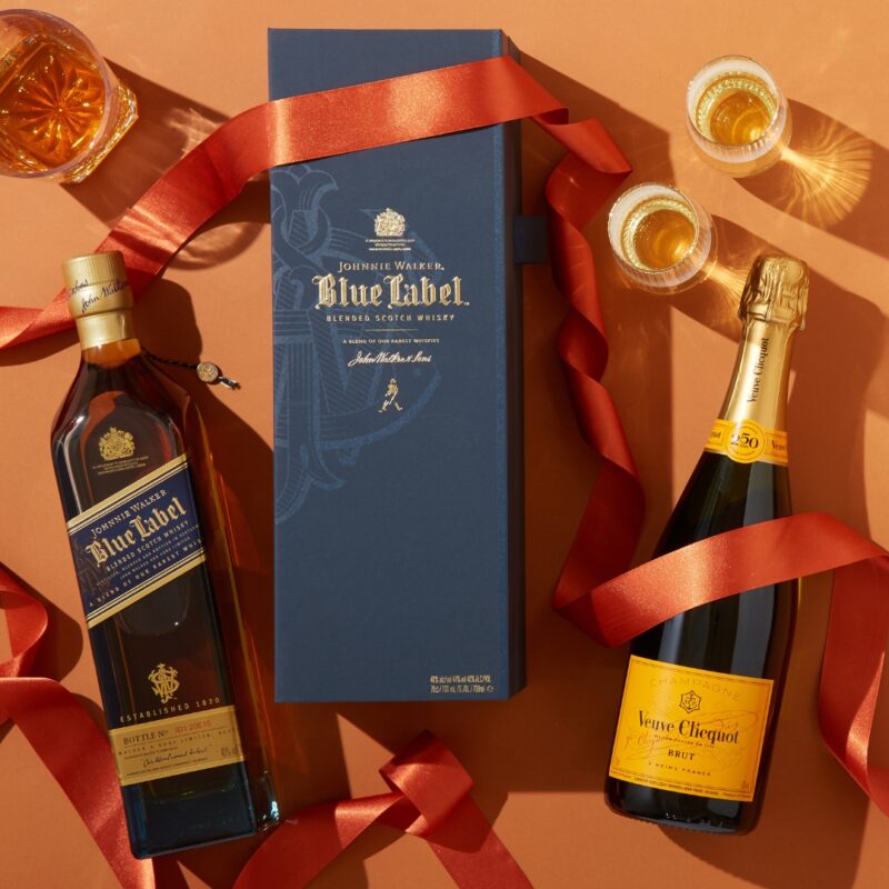Top Shelf Veuve &amp; Blue Label Whisky Gift