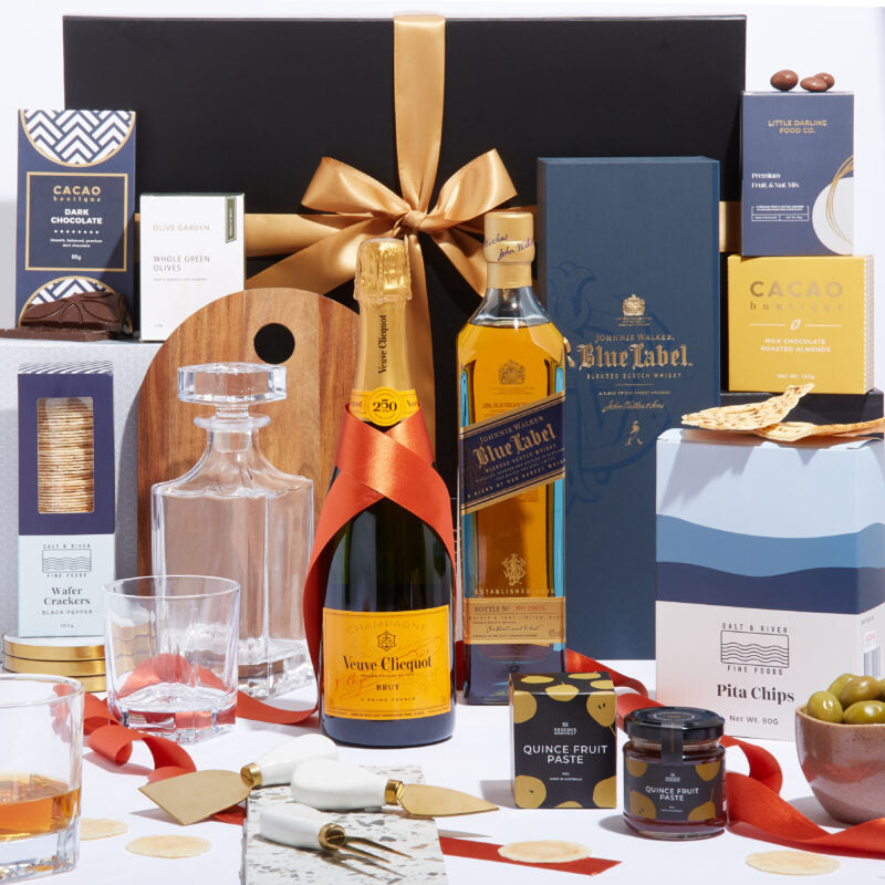 Top Shelf Veuve &amp; Blue Label Whisky Gift